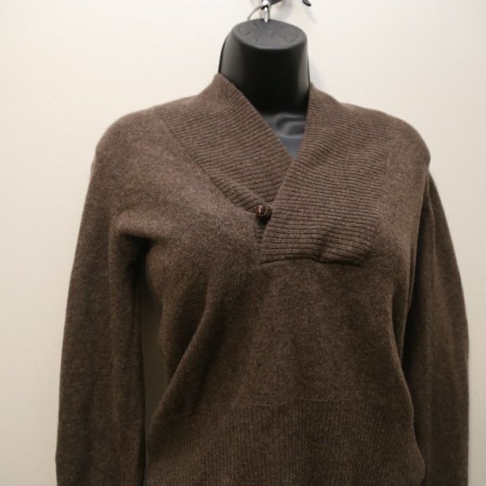 J.Crew Vintage Wool Blend Ribbed Hem Cross Front Pullover Sweater - Picture 2 of 6